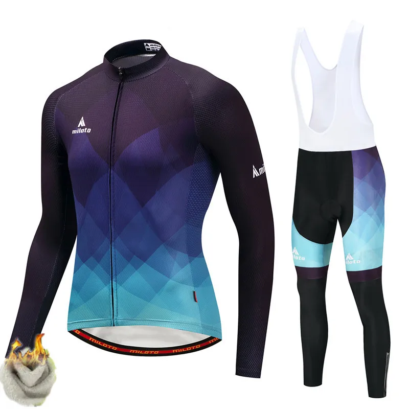Miloto Pro Team зимний комплект Джерси для велоспорта термальный флис Ropa Ciclismo Invierno MTB