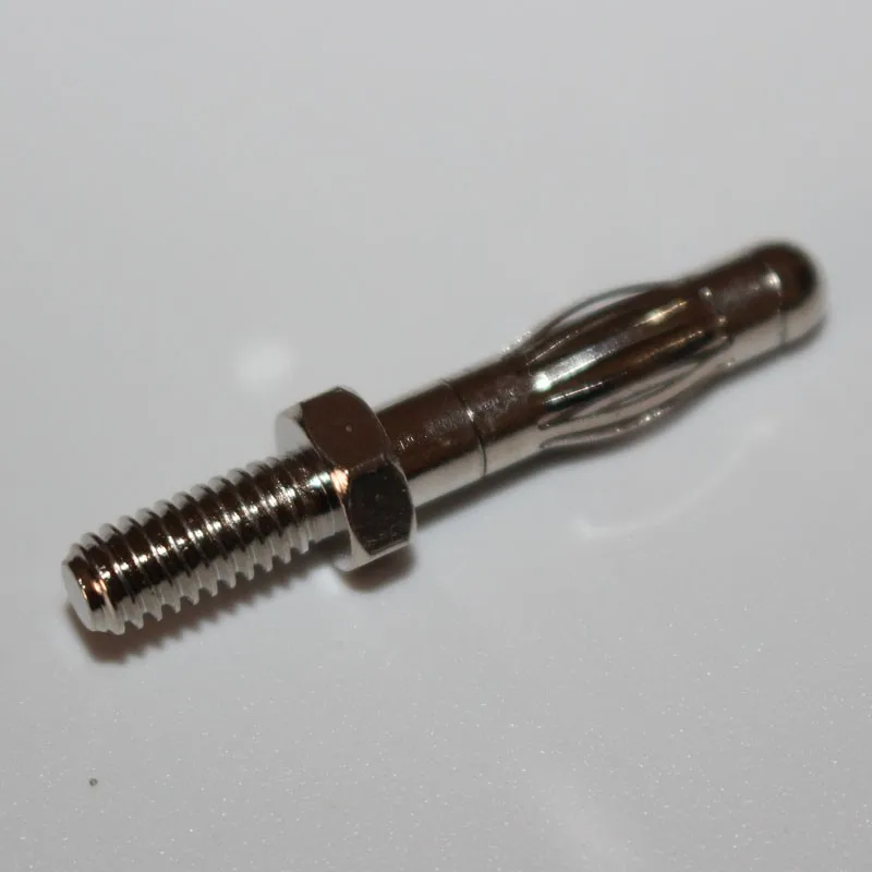 50 шт. резьба 4 мм неизолированная вилка типа банан резьбовой болт устанавливаемый