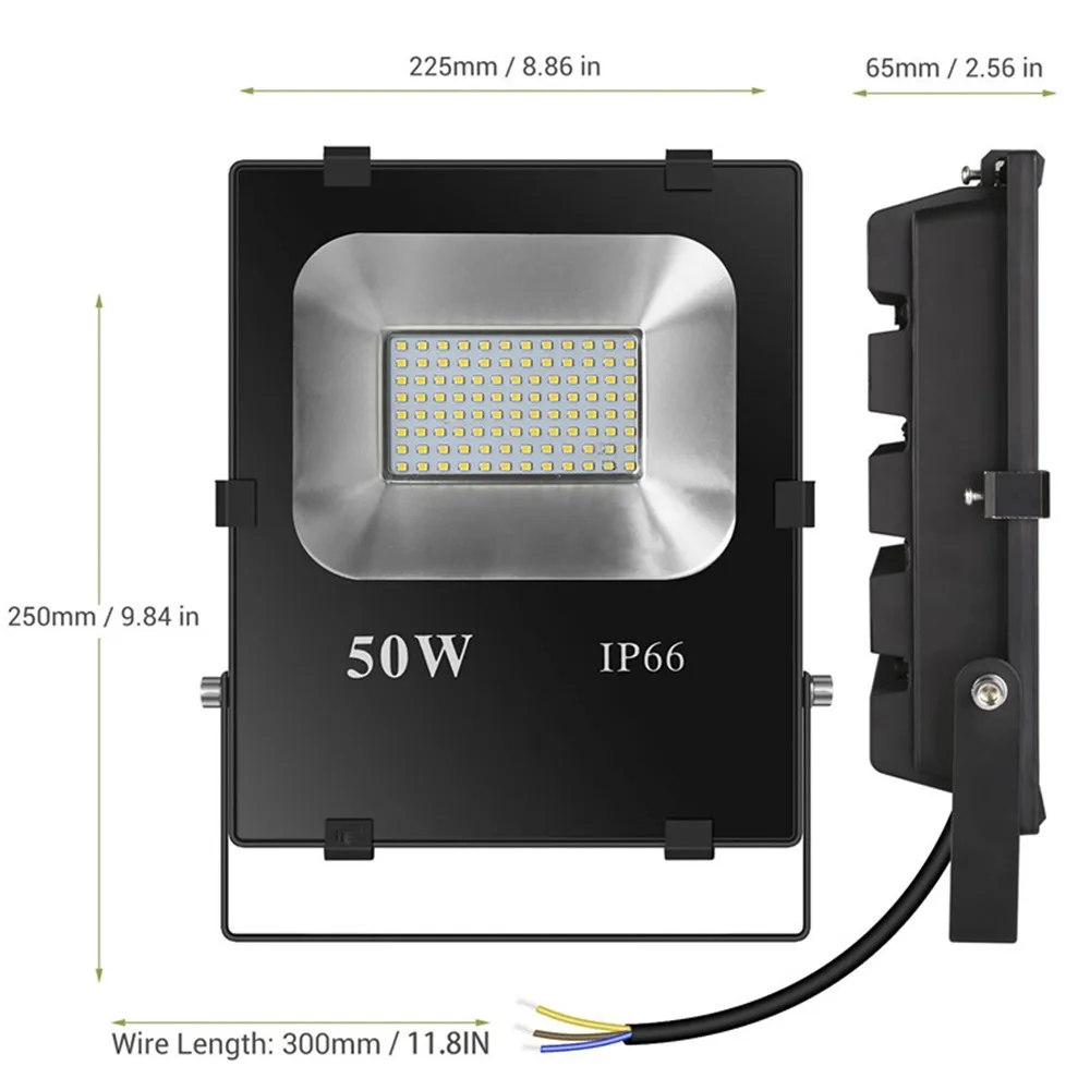 50 Вт светодиодные прожекторы водонепроницаемые наружные огни безопасности 250 HPS