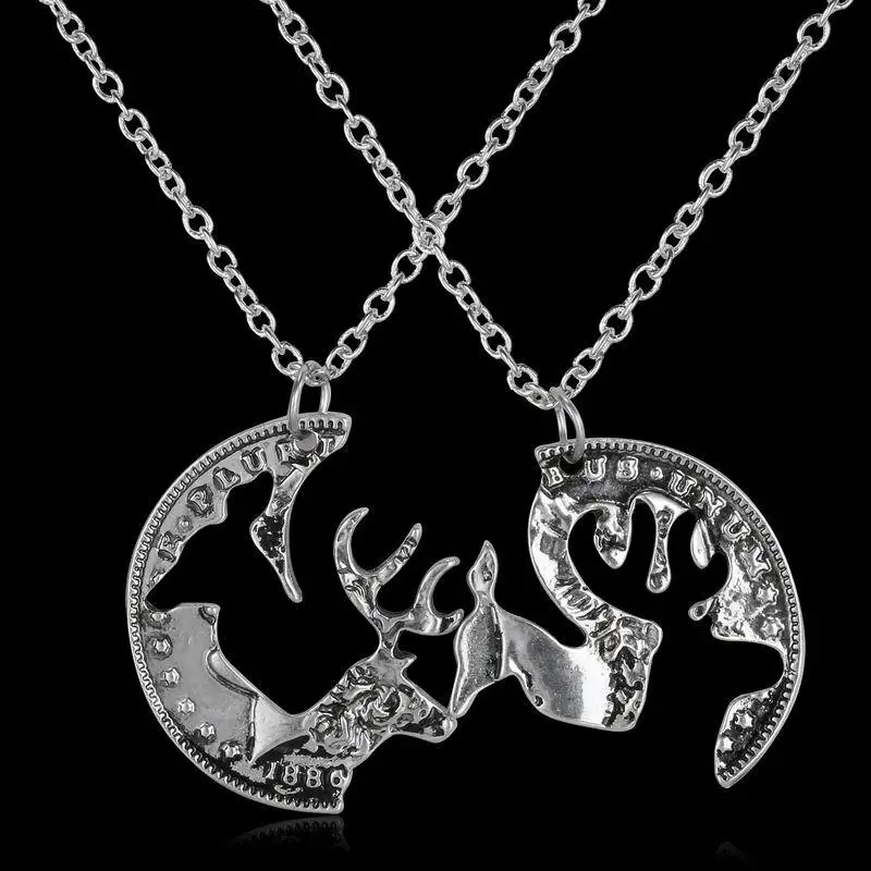 2 шт. цепочка с подвеской целующийся олень | Украшения и аксессуары