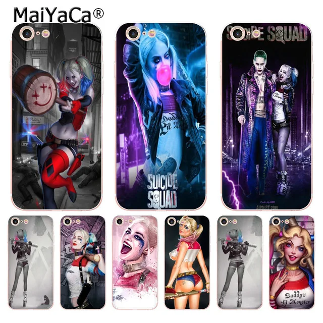 MaiYaCa отряд самоубийц Джокер Харли Квинн для iPhone 4 5C 5S 6S 7 8 Plus X XR XS MAX чехлы телефонов