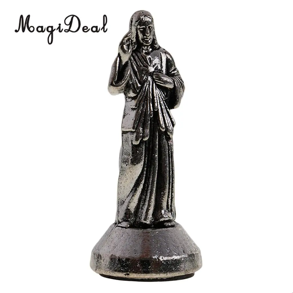 Религиозная Статуэтка MagiDeal Mini Jesus 5 см серебряная Магнитная статуя | Дом и сад