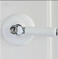white goldbrass ceramic interior simple door lock bedding room kitchen room handle lock stainless steel spherical ball locks