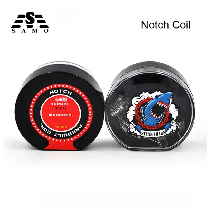 10/шт Оригинальная SteamShark Notch катушка 0.25ohm предварительная сборка SS316