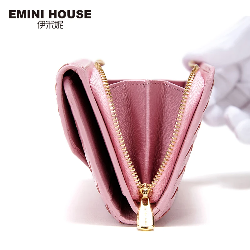 Женский вязаный кошелек EMINI HOUSE из овчины женский клатч с монетницей женские