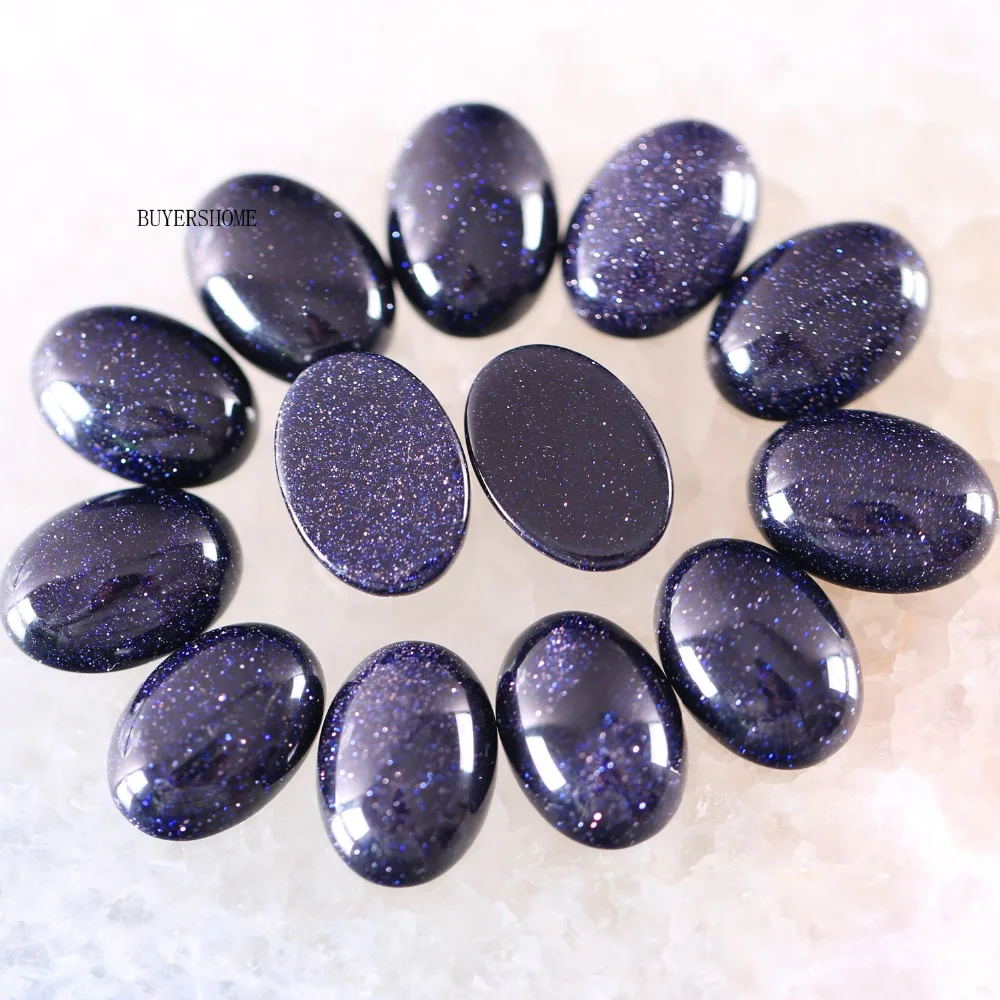 BUYERSHOME 5Pcs 15x20MM Natural Multi Color Stones No Drilled Hole Oval Cabochon CAB Bead For DIY Jewelry Making Ring K1500 | Украшения и