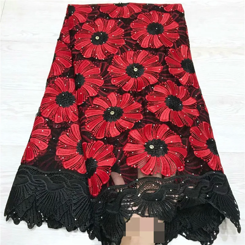 

Лидер продаж, двухцветная ткань для платья с крупным цветочным узором и камнями, AF76, бесплатная доставка, низкая цена, тюль, кружевная ткань