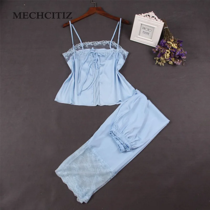 Женский пижамный комплект MECHCITIZ из двух предметов: длинные штаны + Топ мягкая