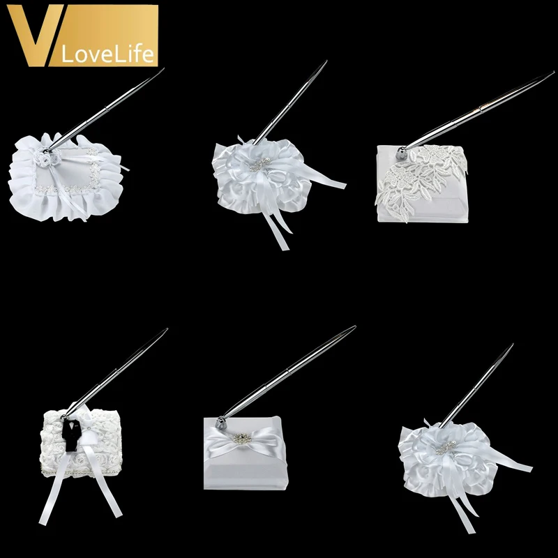 Набор ручек для свадьбы с лентами стразы пряжка ручка держатель свадебных