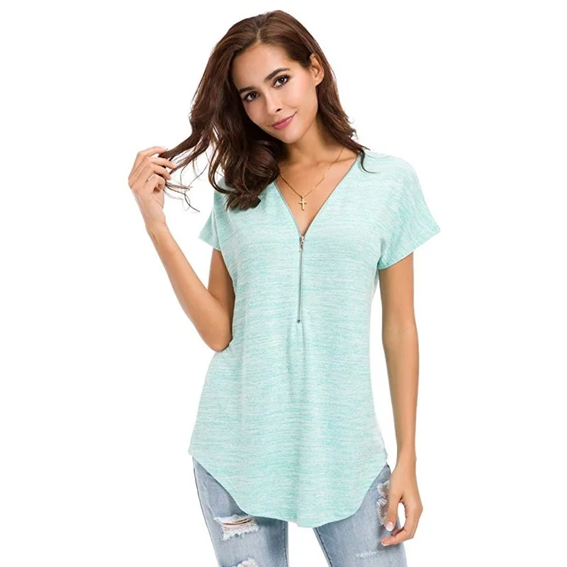 Light Blue Летние топы для беременных, кормящих, с коротким рукавом, для беременных, грудного вскармливания, футболки для кормления, футболки для беременных женщин, одежда для беременных - Цвет: Light Blue
