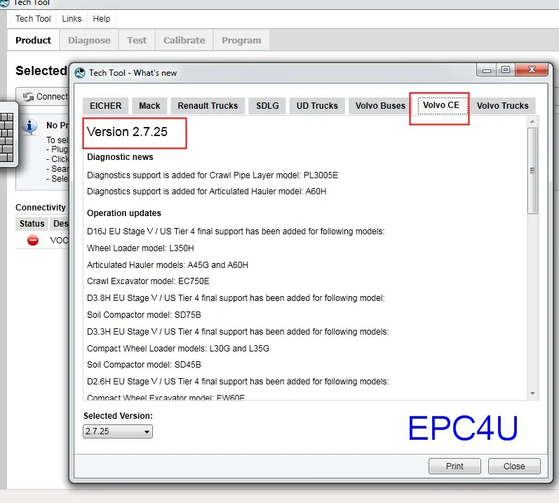 Tech Tool 2.7.25 (PTT / VCADS) + Devtool+keygen UNLOCK for volvo unlimit installation on more computer +Install video guide |