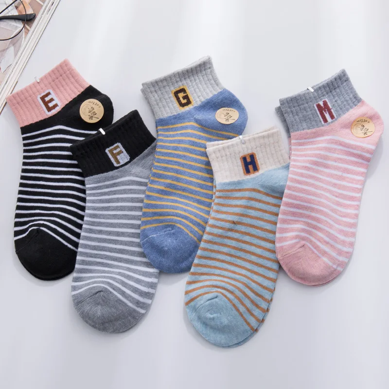 Носки женские хлопковые в стиле Харадзюку милые Мультяшные 5 парт симпатичные на