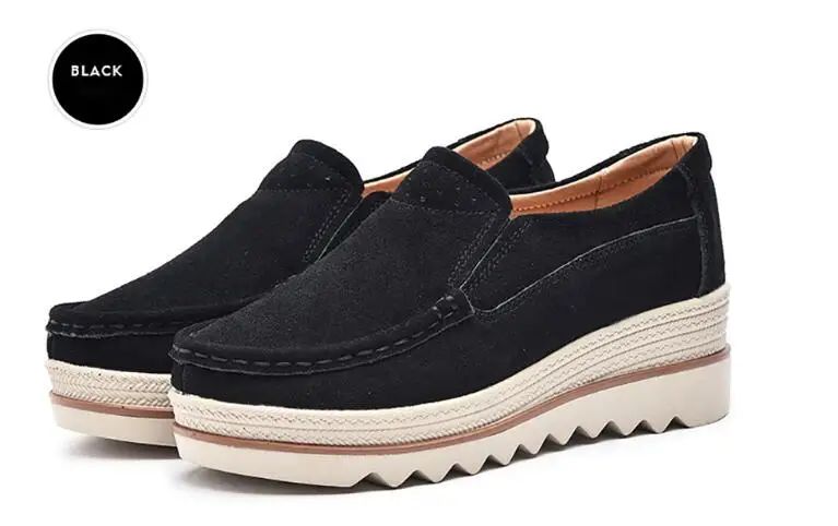 Plardin/Новинка; женские лоферы на плоской платформе; Замшевые слипоны; Moccains; женская весенняя обувь на плоской подошве; женские Сникеры на толстой подошве