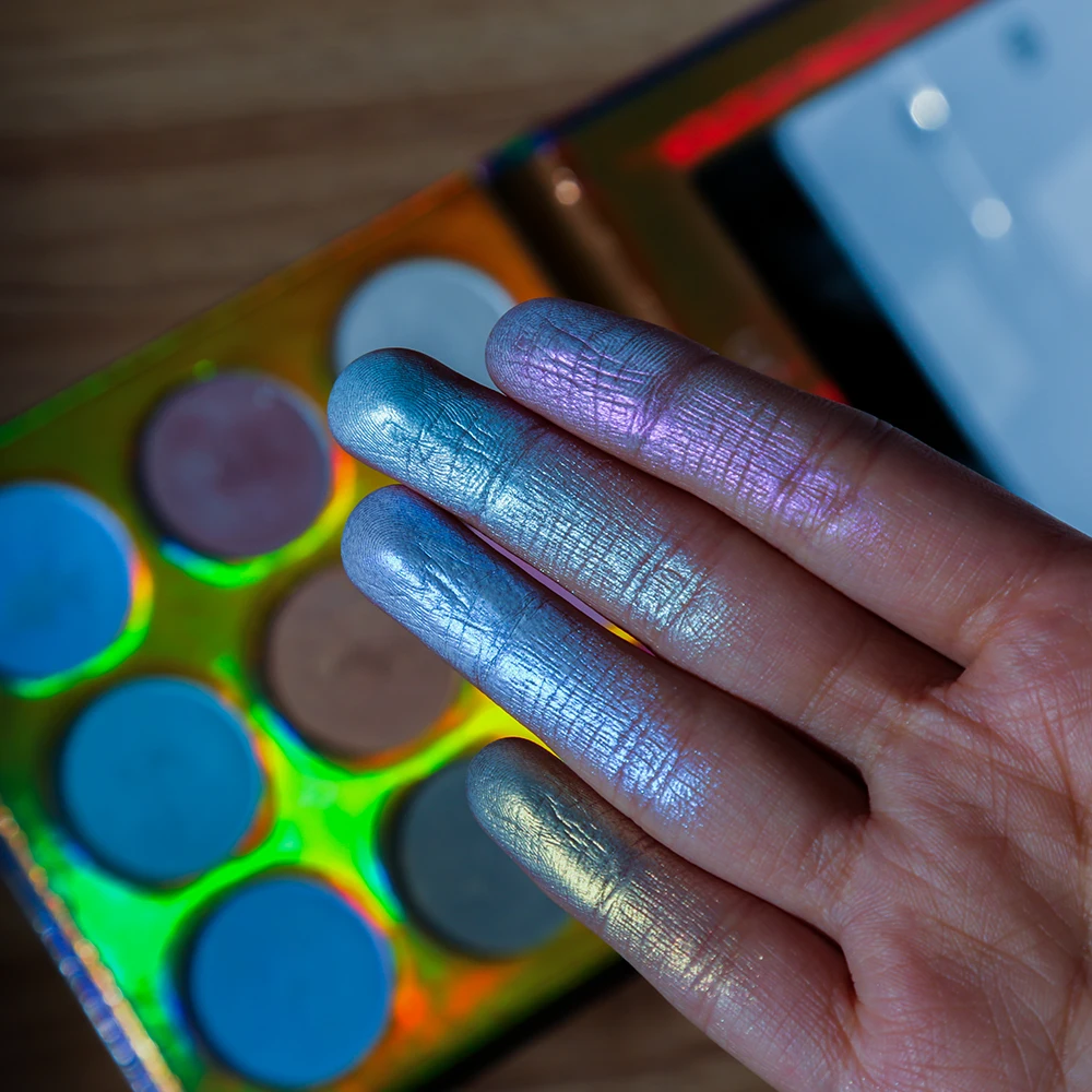 UCANBE Duochrome блеск Хайлайтер для макияжа Палитра с высоким блеском мерцание Радуга Highligh порошок контур лица Illuminador Glow Kit