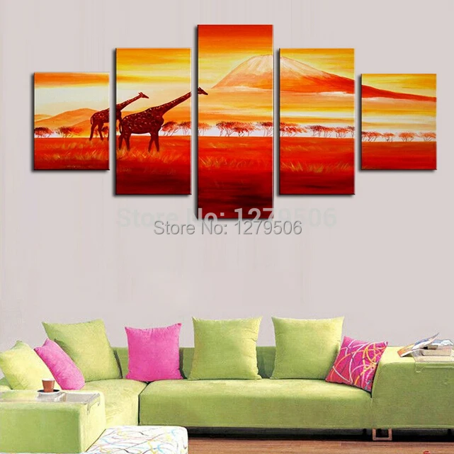 Картины ручной работы на холсте настенное искусство абстрактная картина вулкан