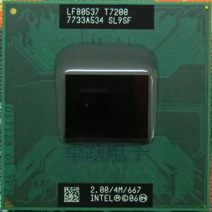 Оригинальный процессор intel planform для ноутбука Core 2 Duo T7200 4M Socket 479 кэш/2 0