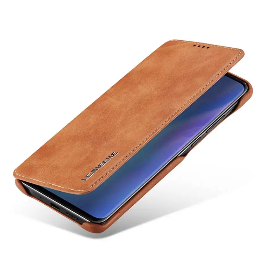 Чехол книжка для Huawei P30/P30 Lite/Nova 4E кожаный роскошный деловой винтажный