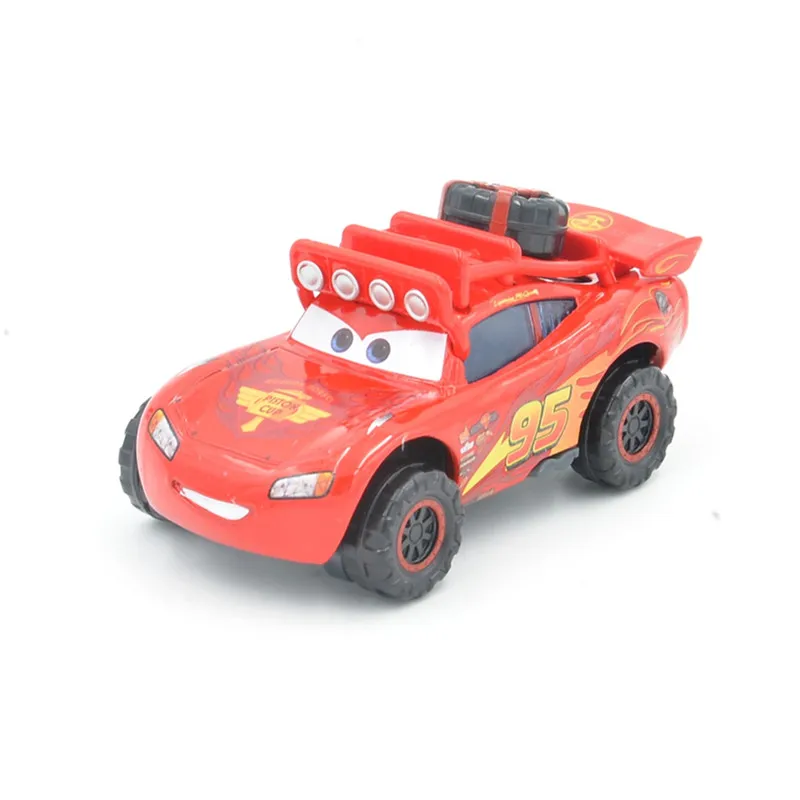Disney Pixar машинки Новые 2 шт. № 95 внедорожник Lightning Mcqueen и простое угрозы с большими колесами, коричневый пляжные багги литья под давлением модели машинок из сплава игрушки