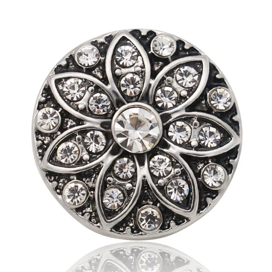 Модные красивые элегантные круглые стразы кристалл цветок 20 мм Металлические