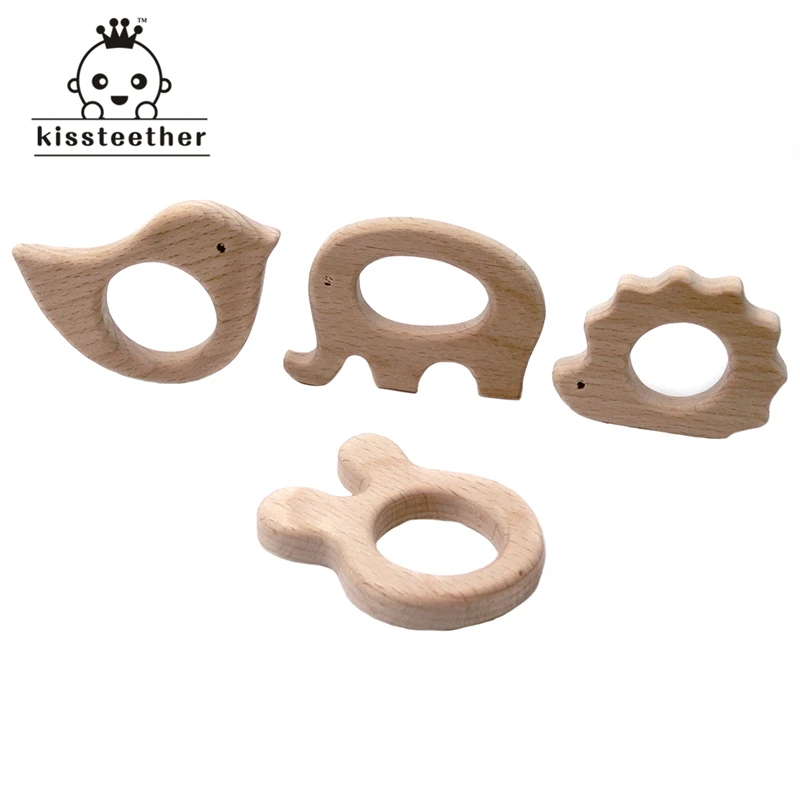 Детский Прорезыватель для зубов сделай сам Органический натуральный бук