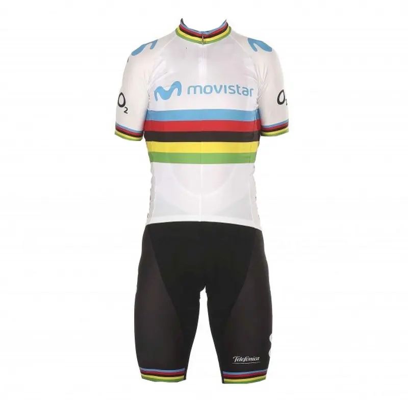 pro team sunweb красная цельная велосипедная майка, обтягивающие костюмы для гонок, MTB Ropa Ciclismo, велосипедная speedsuit, Майо, гелевая подкладка - Цвет: white movista