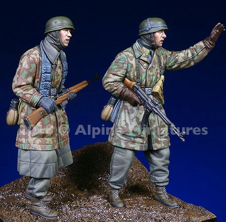 [Loong Way миниатюры] Alpine Miniatures 35249 Fallschirmjaeger Ardennes набор (2 фигурки) (1/35 весы) миниатюрные