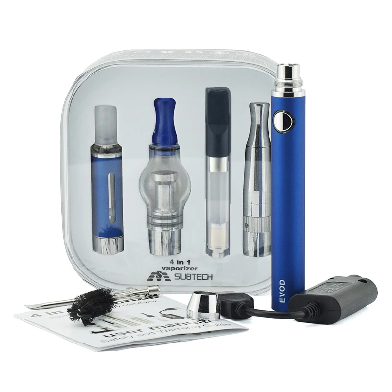 E cigarette SUB 4 in 1 Vaporizer with Baterry Atomizers for liquid Wax CBD oil and Dry Herb | Электроника