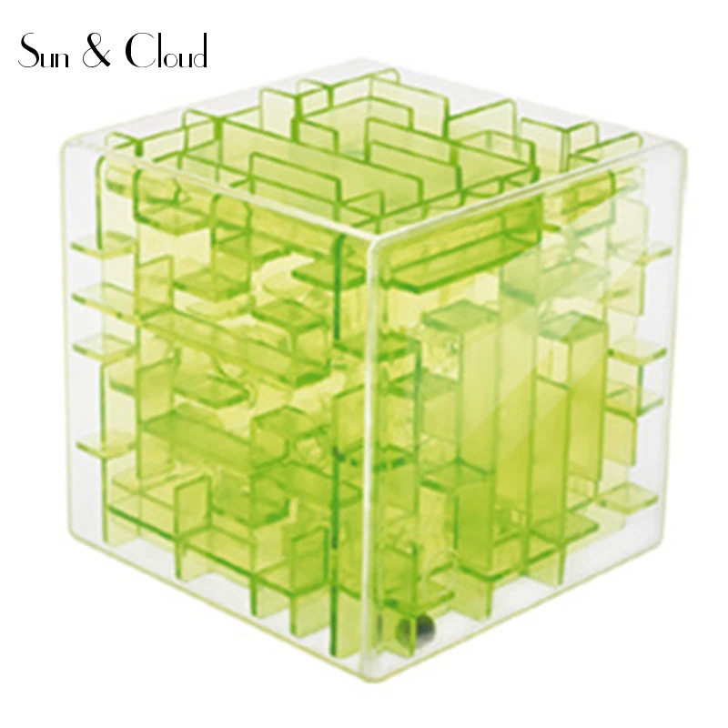 High Quality Transparent 6cm 4 Colors Maze Magic Cube Cubos Early Childhood Educational Intelligence Gift Magique Adult Kids Toy | Игрушки и
