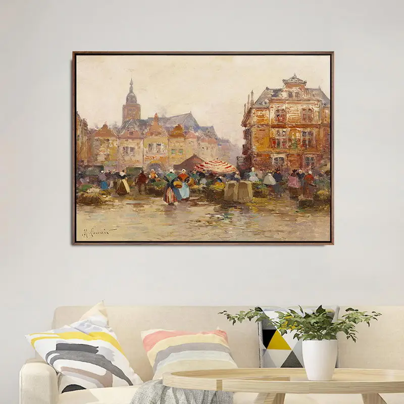 Home Decoration Art Wall Pictures Fro Living Room Poster Print Canvas Paintings French Eugene Galien Laloue 1 | Дом и сад