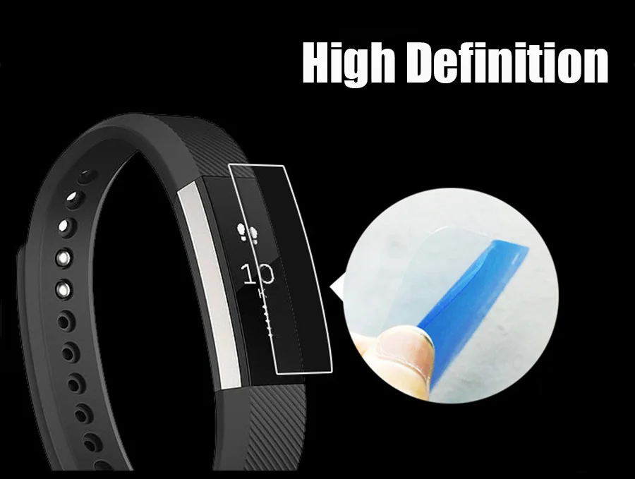 Полная крышка прозрачная защитная пленка для экрана Fitbit Alta HR высокой четкости