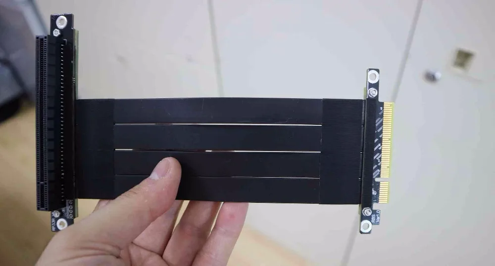 Кабель-удлинитель Gen3.0 Riser PCIe 8x to PCI-e 16x с прямым и левым углом 64G/bps PCI E X8 X16 Express Graphics