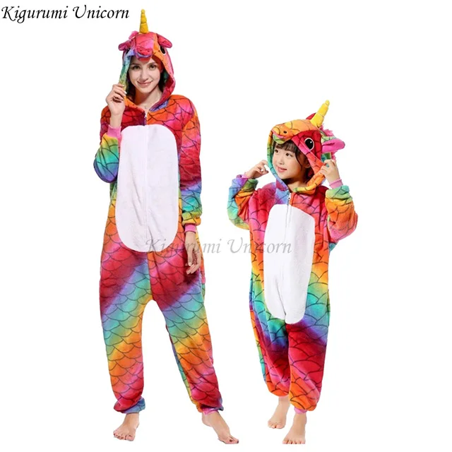 2019 New unicorn8 Пижамы для мальчиков и девочек, наборы кигуруми, пижамы с единорогом для женщин и мужчин, взрослые комбинезоны, пижамы с рисунками животных, панды, Стич, одежда для сна, косплей, пижамы для детей - Цвет: 2019 New unicorn8