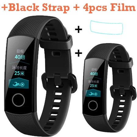 Package 4 Смарт-браслет huawei Honor Band 4, цветной фитнес-браслет Amoled, Смарт-часы, браслет с сенсорной панелью, пульсометр, Кнопка сна - Цвет: Package 4