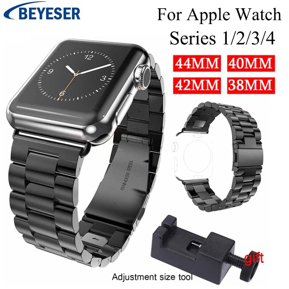 Новый Нержавеющая сталь ремешок для наручных часов Apple Watch 38 мм 42 1/2/3/4 из