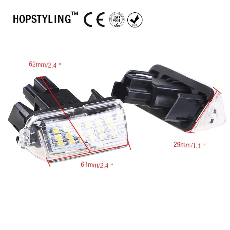 2 шт. без ошибок Camry 18SMD светодиодный свет номерного знака для Toyota Ractis Yaris Corolla Prius Verso S HOPSTYLING