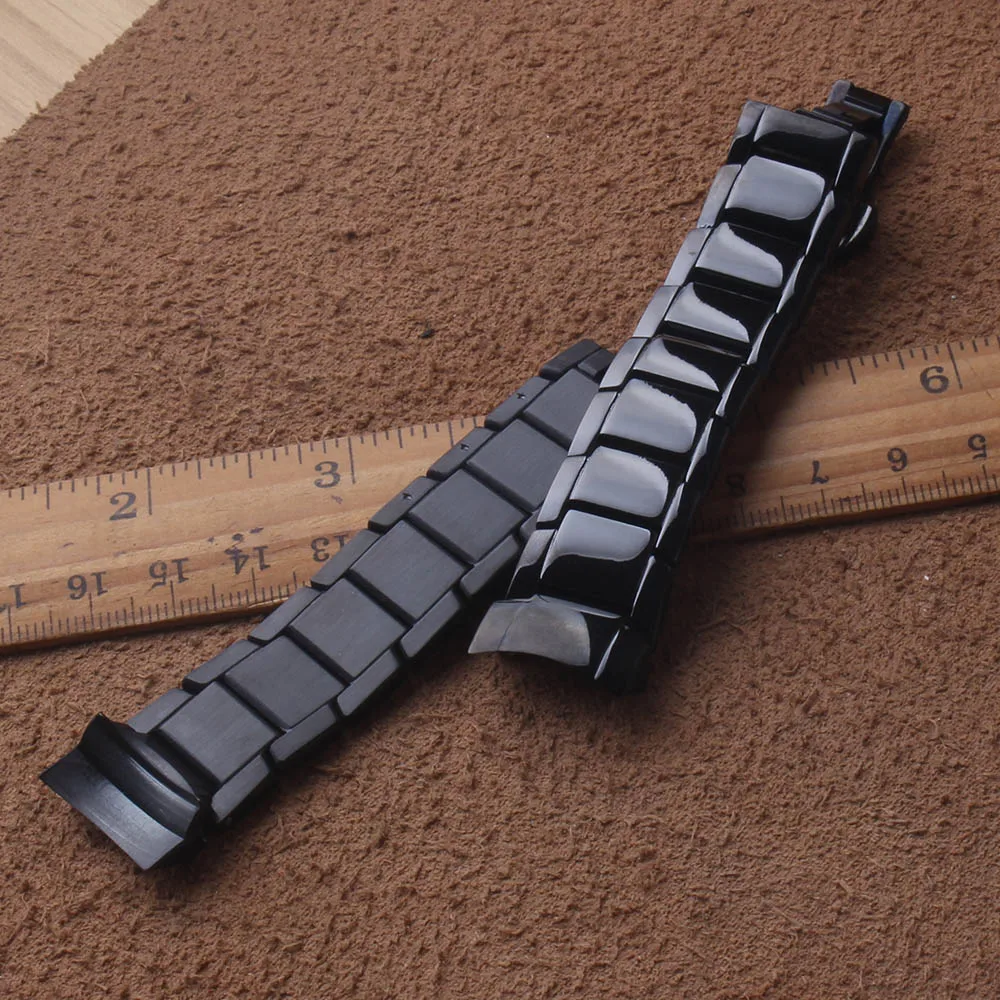 20 мм 22 мм ремешок для часов из нержавеющей стали для samsung Galaxy Watch 42 мм 46 мм спортивный браслет металлические твердые звенья изогнутые концы специальные