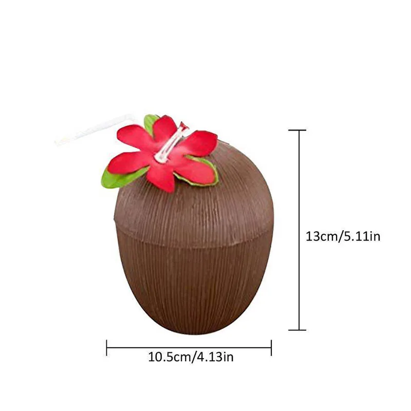 Горячая продажа Пластиковые фрукты Кокосовая чашка для питья Гавайи луу день