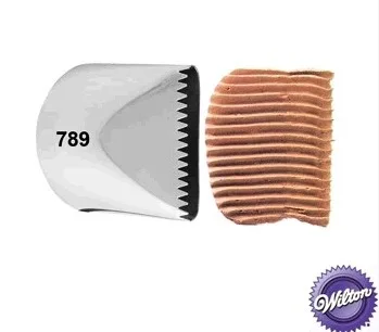 Вильтон #789 очень большой кремово-гладкая с Кондитерские наконечники насадка для