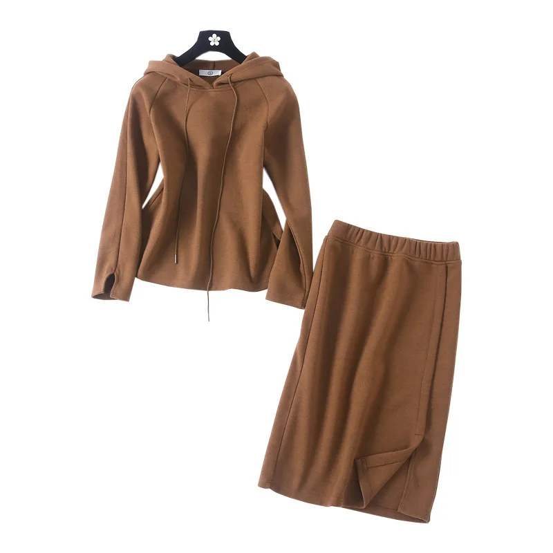 2019 ранней Весенняя Новинка женские с капюшоном Блузка кулиской сексуальная юбка