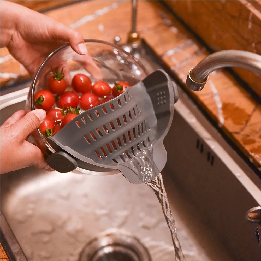 Кухонные аксессуары гаджеты Colanders Многофункциональный силиконовый кастрюля