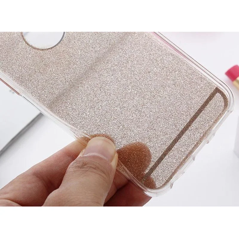 Телефон Чехол Для iPhone 7 Plus 6 s Плюс Bling Гальванических мягкие TPU Крышка Моды Блеск