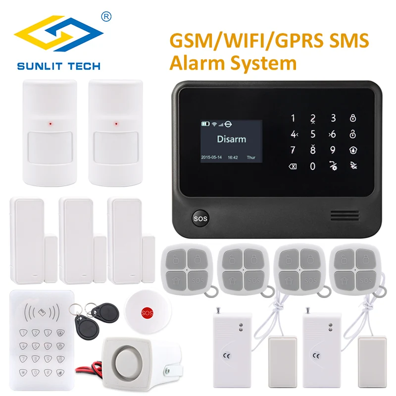 GSM/WIFI/GPRS SMS сигнализация Охранная домашняя аварийная охранная с питометром PIR