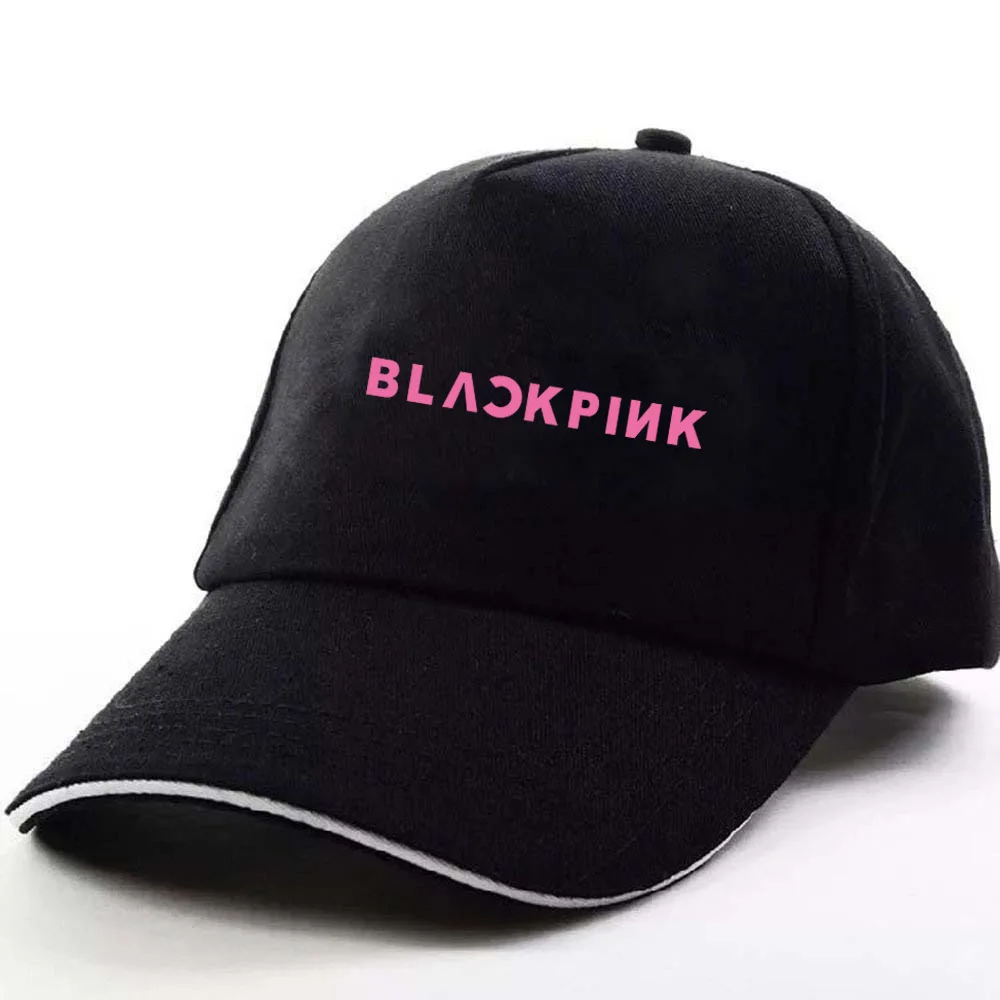 Новая модная кепка Kpop с розами, черная, розовая, черная бейсболка LISA JISOO JENNIE, Снэпбэк Кепка в стиле хип-хоп, кепка для папы, шапки для мужчин/женщин, летняя кепка - Цвет: as shown