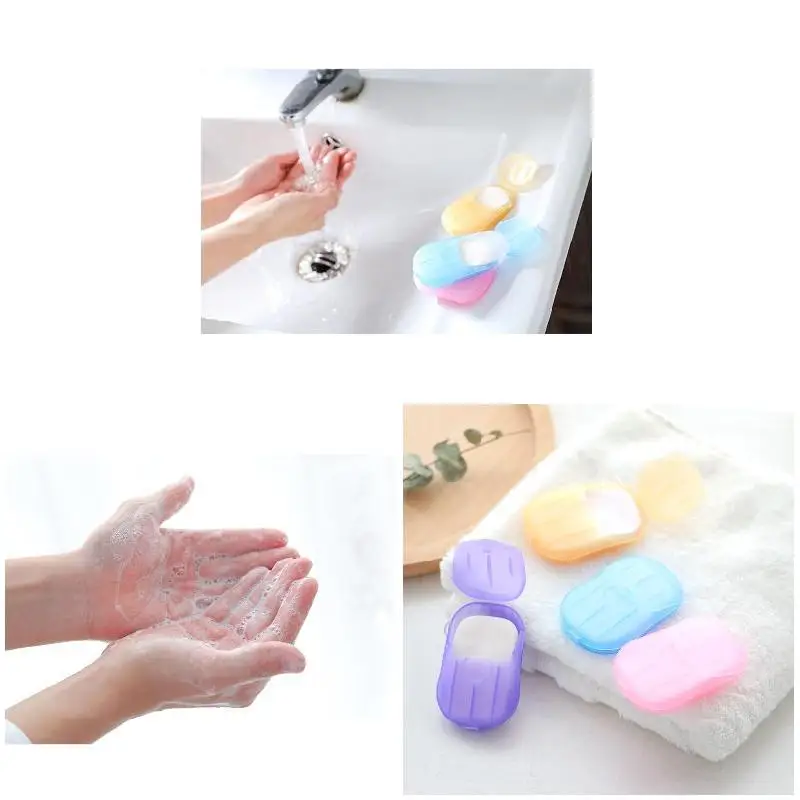 20 шт. дорожная мыльная бумага для мытья рук и ванной чистые Ароматические