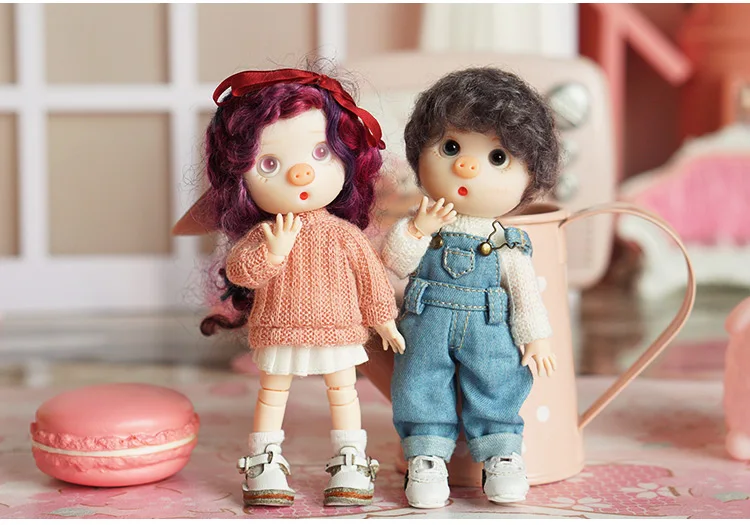 [1/12 Кукла свитер с длинными рукавами] OB11 свитер 1/12BJD одежда(Fit Ob11, obitsu11, BJD12, cu-Пош