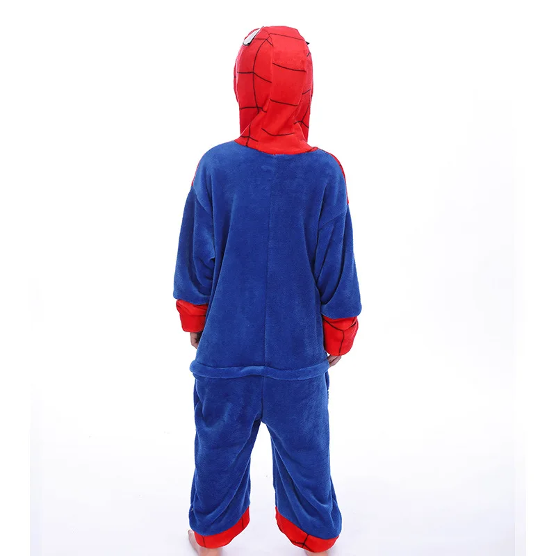 Комплект детских пижам kigurumi с рисунками животных для мальчиков и девочек; пижамы для костюмированной вечеринки с единорогом для детей; комбинезон с капюшоном; зимняя одежда для сна