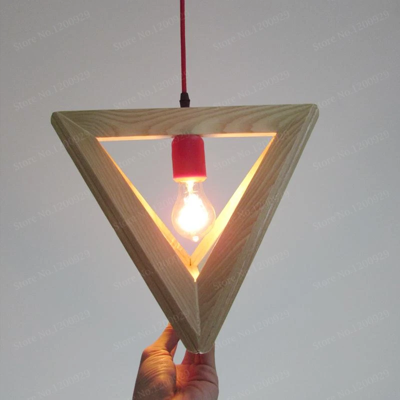 Modern Wood Pendant Lights E27 Vintage Light Lamps for Restaurant Bar Coffee Dining Room LED Hanging Fixtures | Освещение