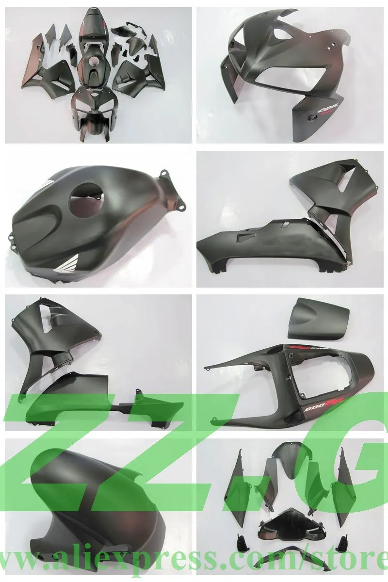 

pre_drilled all matte black fairing kits for CBR600 Painted CBR600RR 05 06 F5 CBR 600 RR 2005 2006 injection fairings #15C LZZ.G
