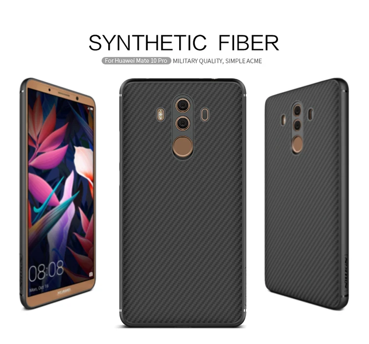 Чехол NILLKIN из синтетического волокна для huawei mate 10 pro, роскошный тонкий чехол из углеродного волокна, полипропиленовый пластик, Магнитная задняя крышка для huawei mate 10 pro
