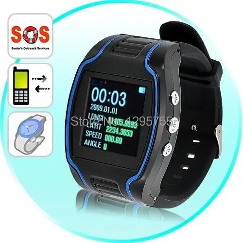 Quad Band Personal Wrist Watch GPS/GSM Tracker Two Way Voice SOS Listen-in Surveillance For Kids/Elderly Outdoor Travel CRT19N | Автомобили
